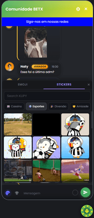 Stickers e emojis personalizados